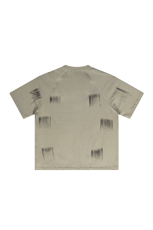 305GSM Brush Dyed Washed?Tee
