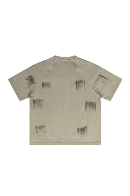 305GSM Brush Dyed Washed?Tee