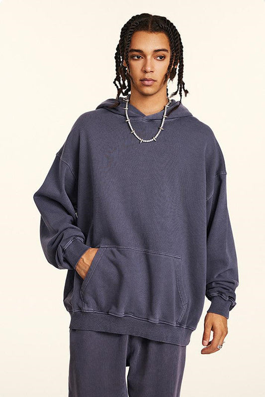 100% Cotton 380GSM Washed  Hoodie