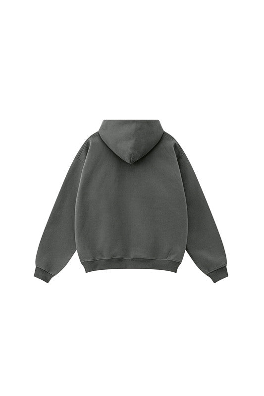 345GSM Fleece Solid Color Zipper Jacket