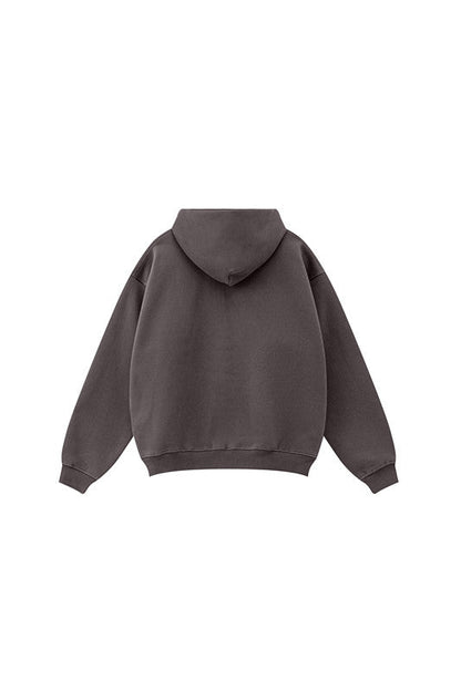 345GSM Fleece Solid Color Zipper Jacket