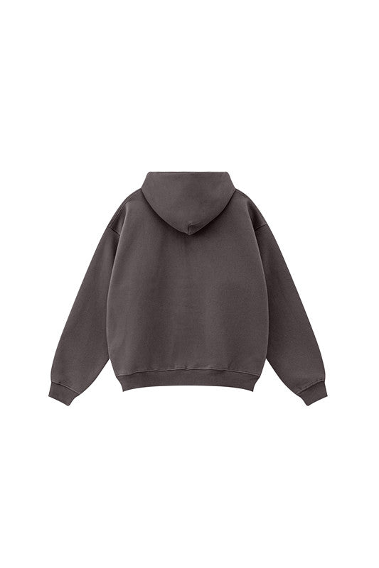 345GSM Fleece Solid Color Zipper Jacket