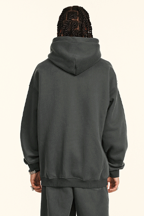 345GSM Fleece Solid Oversized Hoodie