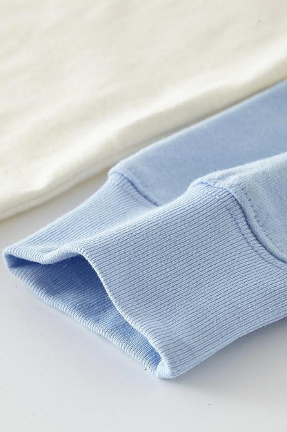 Kids Contrast Sleeve Crew