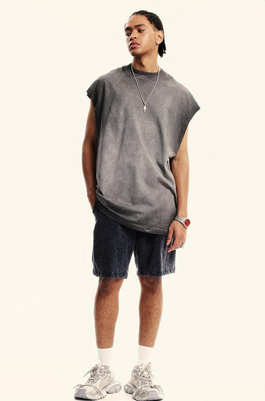250GSM Washed Out Gradient Muscle Tee