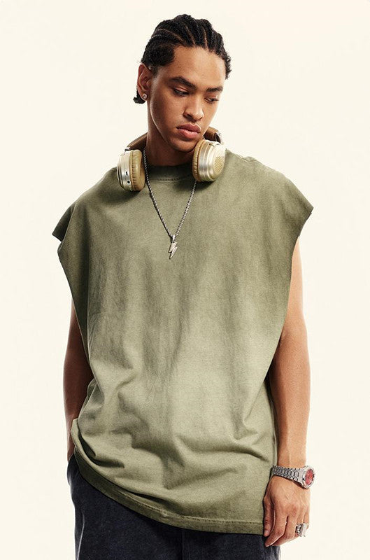 250GSM Washed Out Gradient Muscle Tee