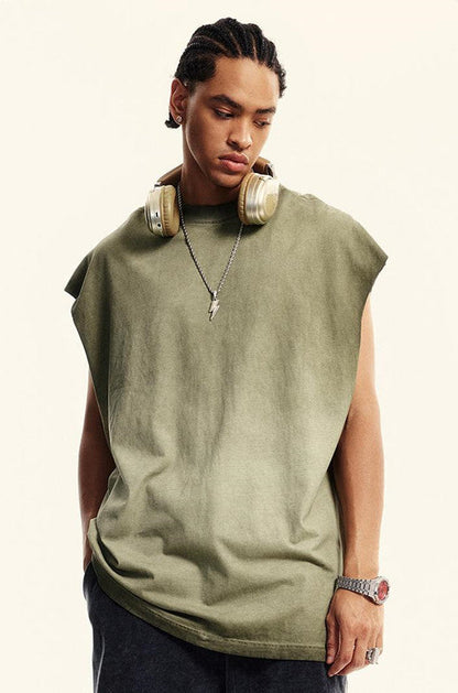 250GSM Washed Out Gradient Muscle Tee