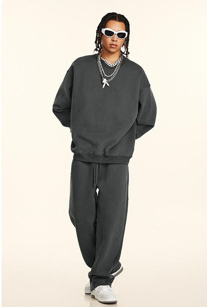 345GSM Fleece Solid Color Crew