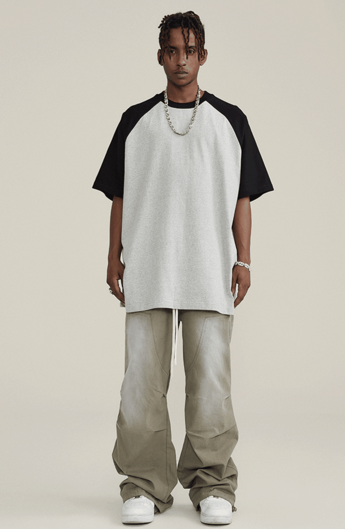 Contrast Sleeve Basic Tee