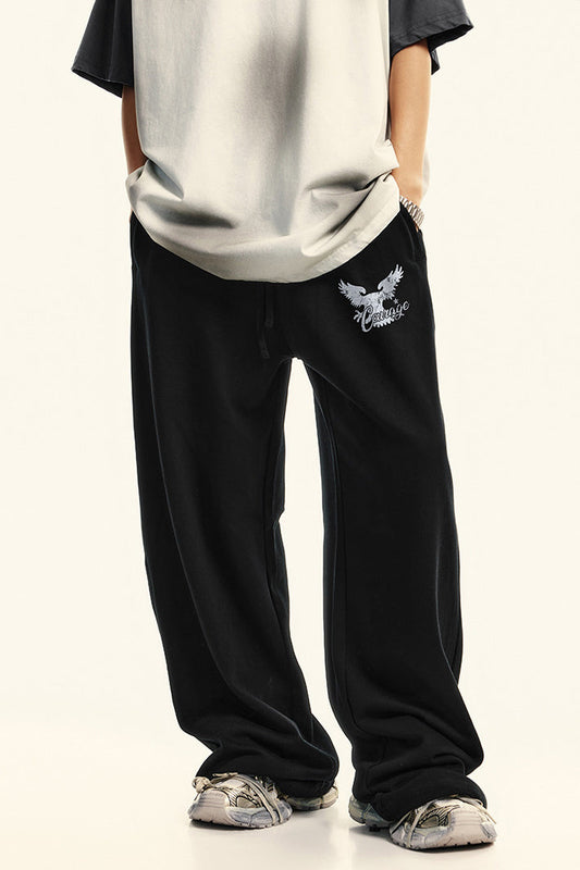 380GSM?Stripe Side Screen Printed Sweatpants