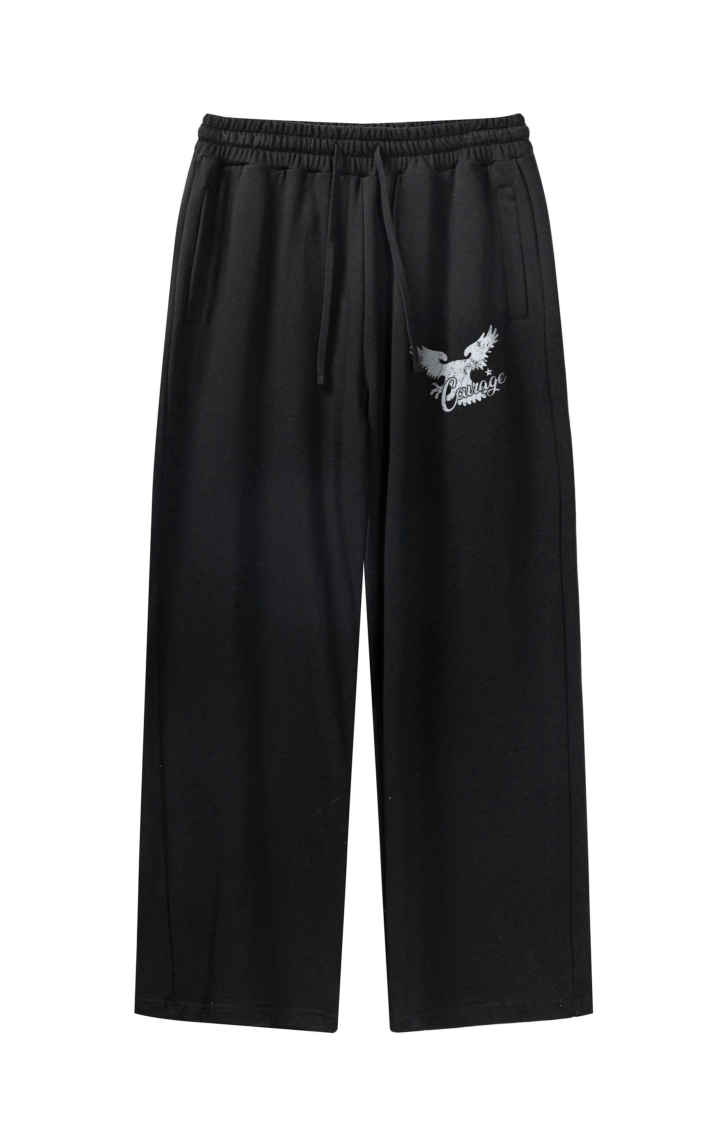 380GSM?Stripe Side Screen Printed Sweatpants