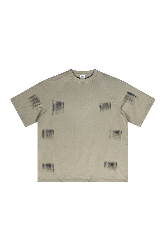 305GSM Brush Dyed Washed?Tee