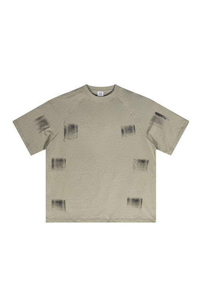 305GSM Brush Dyed Washed?Tee