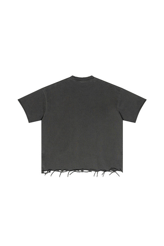 310GSM Pigment Dyed Distressed Tee