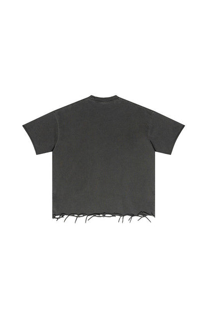310GSM Pigment Dyed Distressed Tee