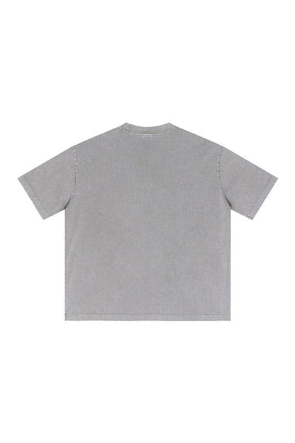 285GSM Pigment Dyed Washed Tee