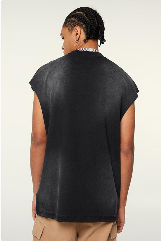 310GSM?Sun Fade Vintage Muscle Tee