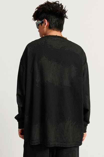 Washed Distressed Cotton Crew