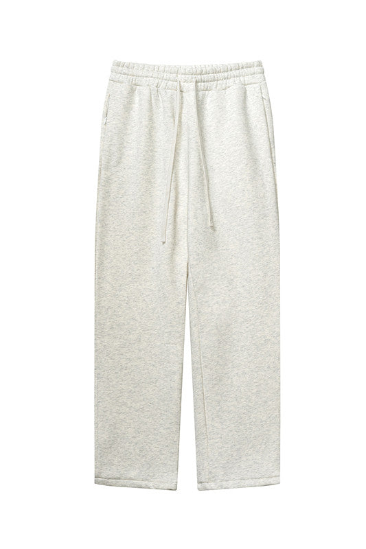345GSM Relaxed Solid Color Fleece Sweatpants