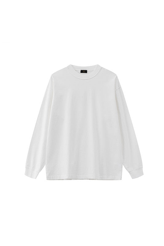 100% Cotton 250GSM Pigment Dyed Long Sleeve Crew