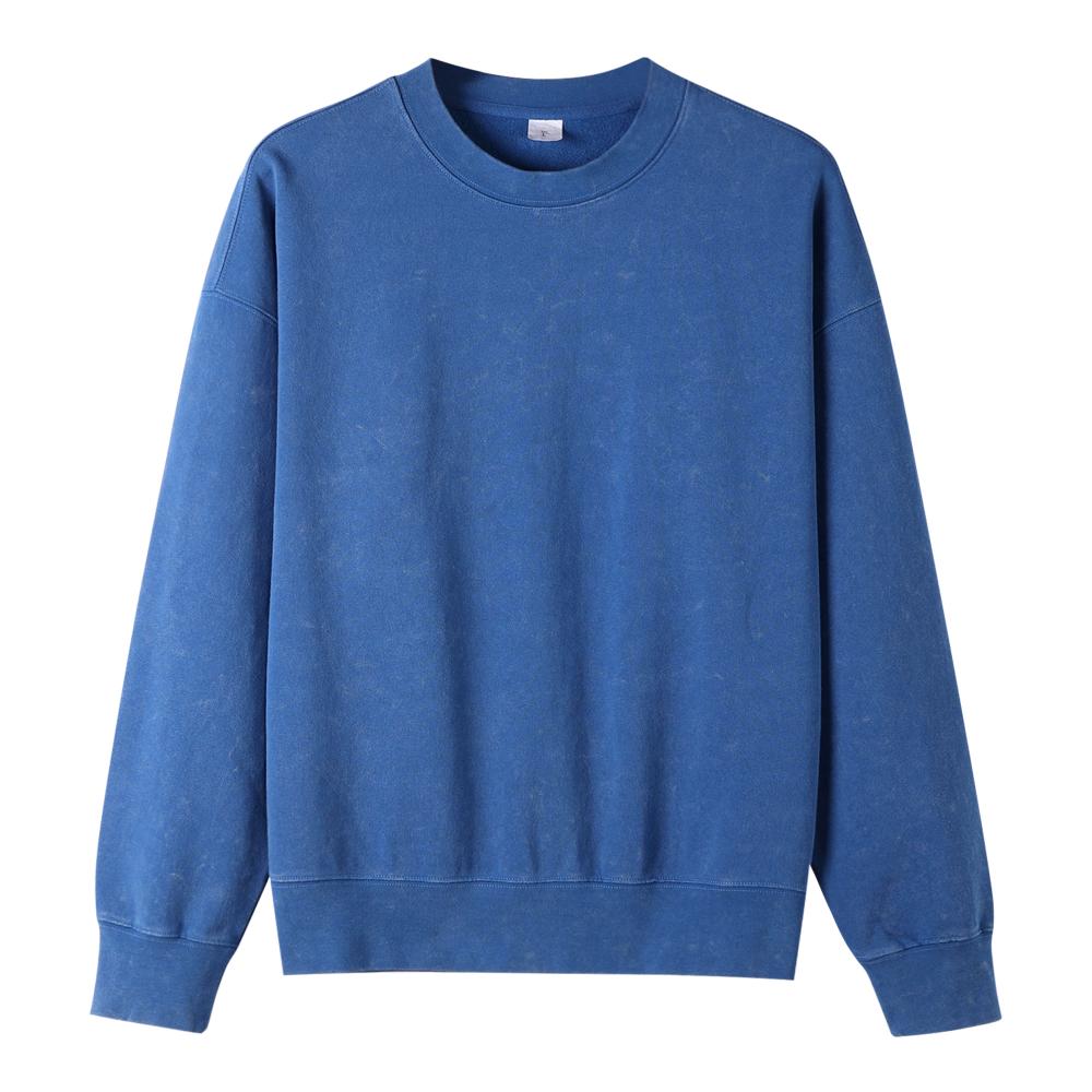 430 GSM 100% Cotton Washed Sweater Customized Sweater
