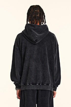 100% Cotton 380GSM Washed  Hoodie