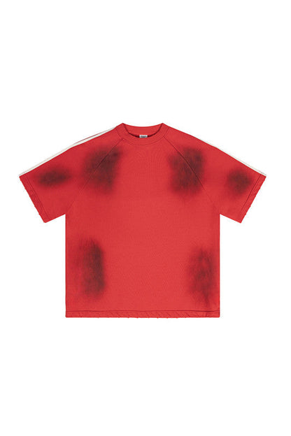 300GSM Dirty Effect Stripe Side Tee