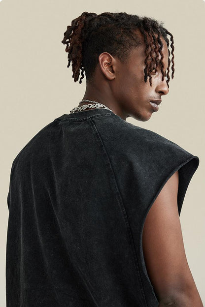 Washed Sleeveless Muscle Tee