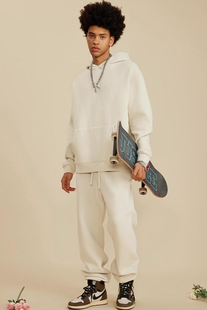 355G Washed Fleece Hoodie