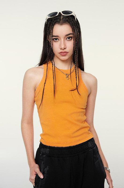 235GSM Washed Out Crop Vest
