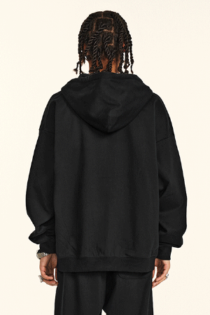 440GSM High Weight Solid Color Zipper Hoodie