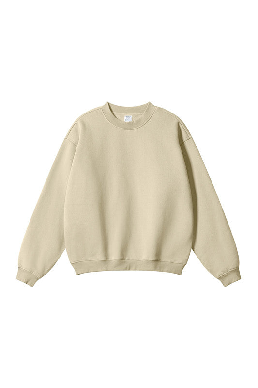 345GSM Fleece Solid Color Crew