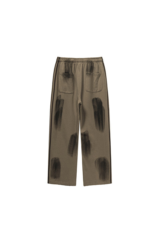380GSM Brush Dyed Stripe Side Sweatpants