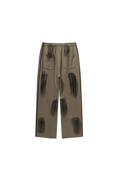 380GSM Brush Dyed Stripe Side Sweatpants