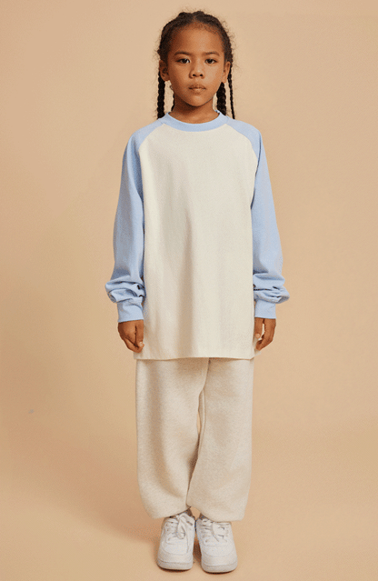 Kids Contrast Sleeve Crew