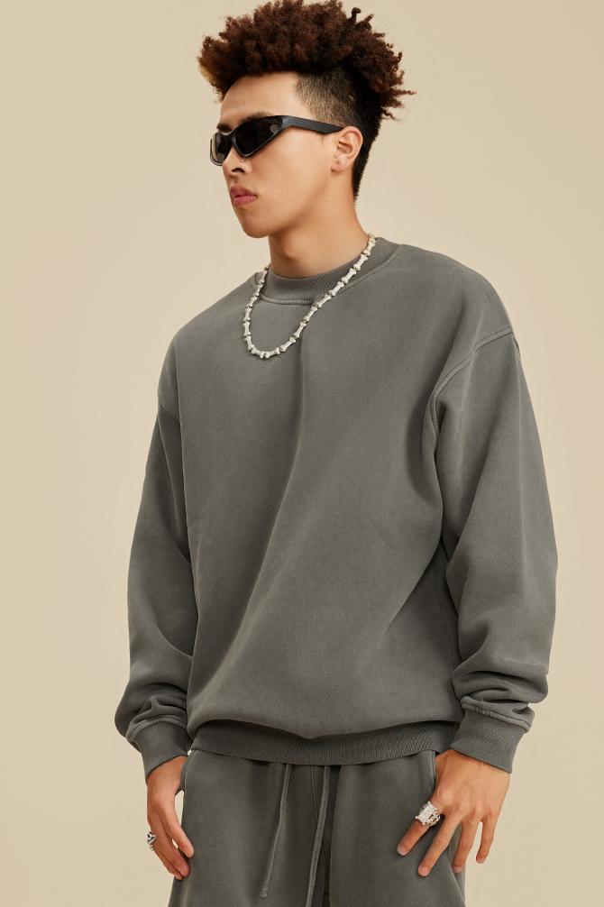 355G Washed Fleece Crew