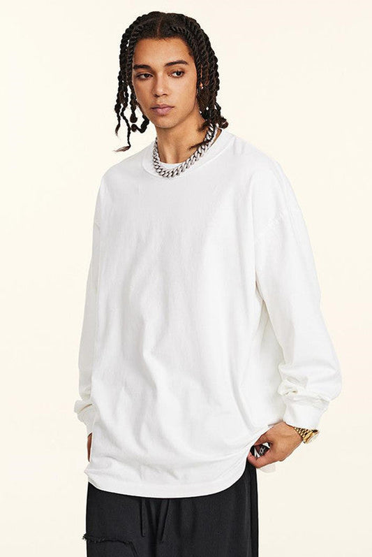 100% Cotton 250GSM Pigment Dyed Long Sleeve Crew