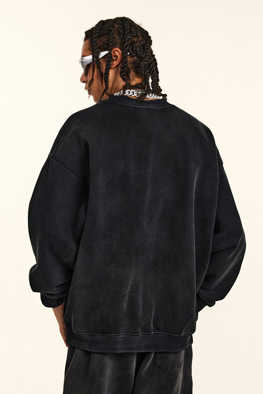 332GSM Spray Washed Fleece Crew