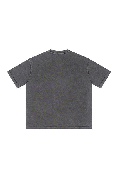 285GSM Pigment Dyed Washed Tee