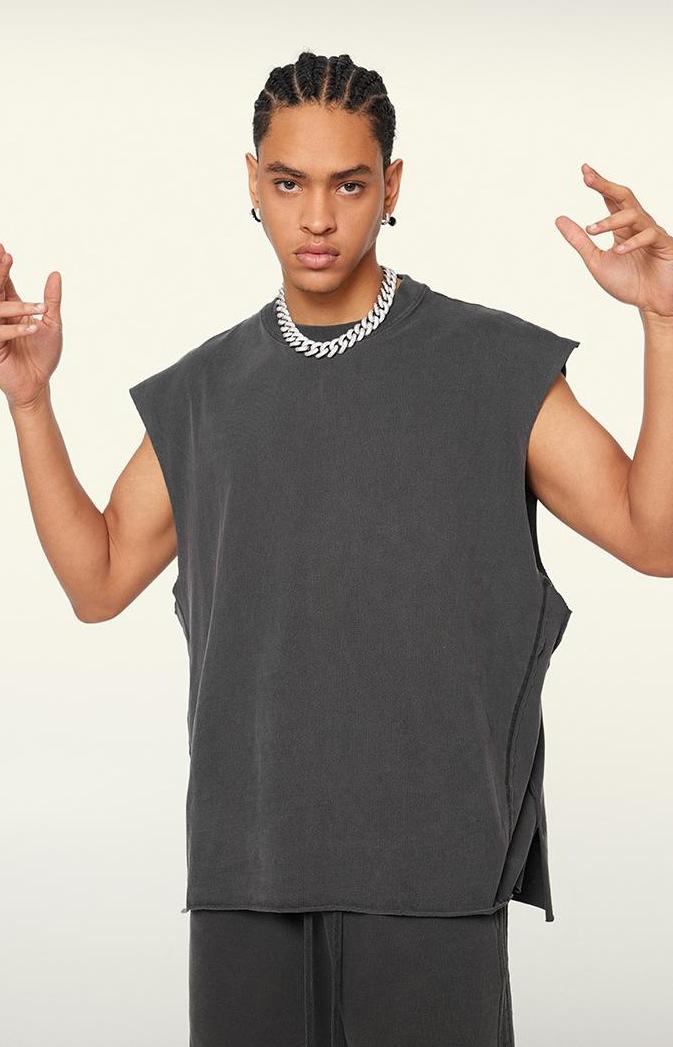 270GSM Distressed Vintage Muscle Tee