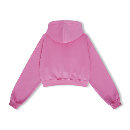 Basic Fleece Crop Hoodie