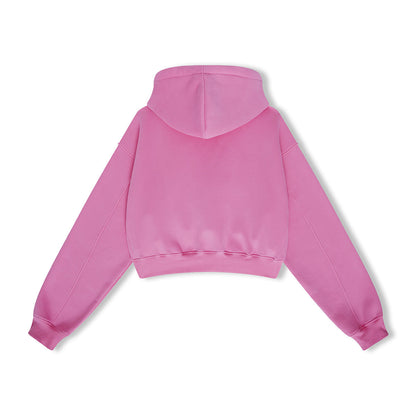 Basic Fleece Crop Hoodie