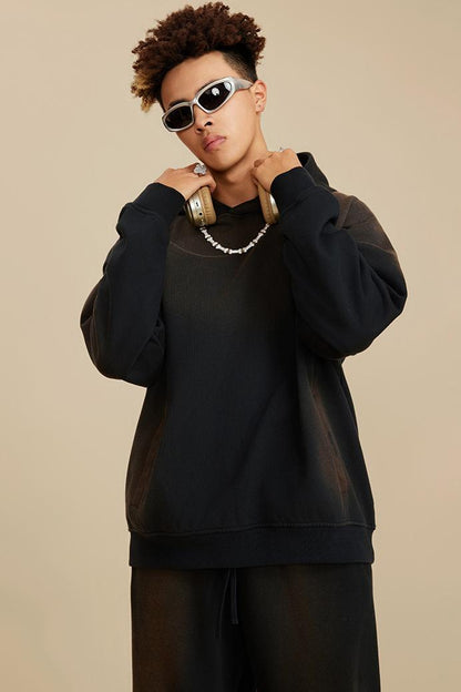 Fleece Gradient Washed Hoodie