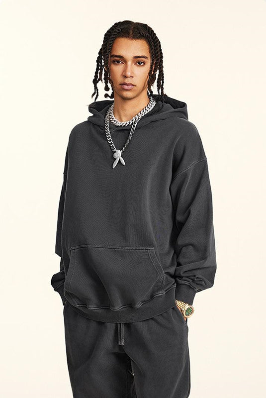 100% Cotton 380GSM Washed  Hoodie