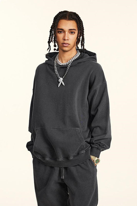 100% Cotton 380GSM Washed  Hoodie
