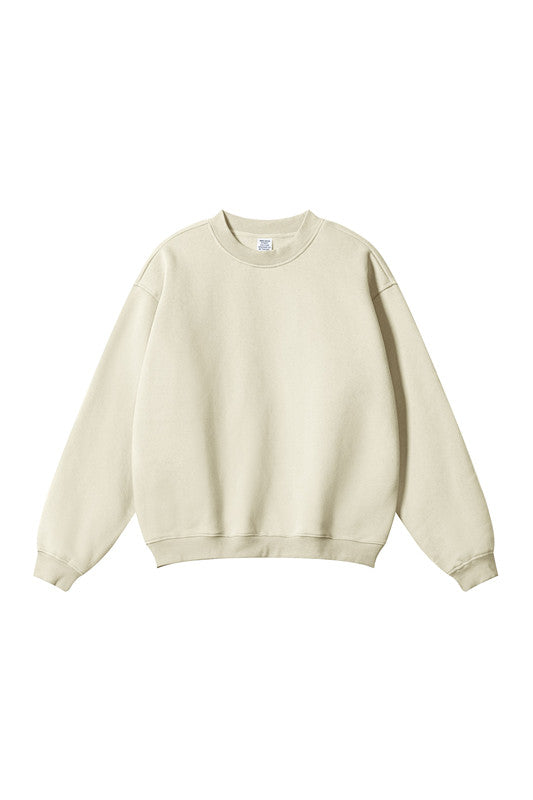 345GSM Fleece Solid Color Crew
