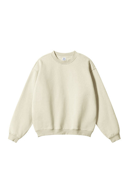 345GSM Fleece Solid Color Crew