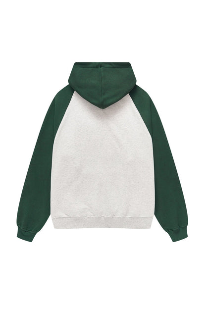 Contrast Sleeve Fleece Hoodie