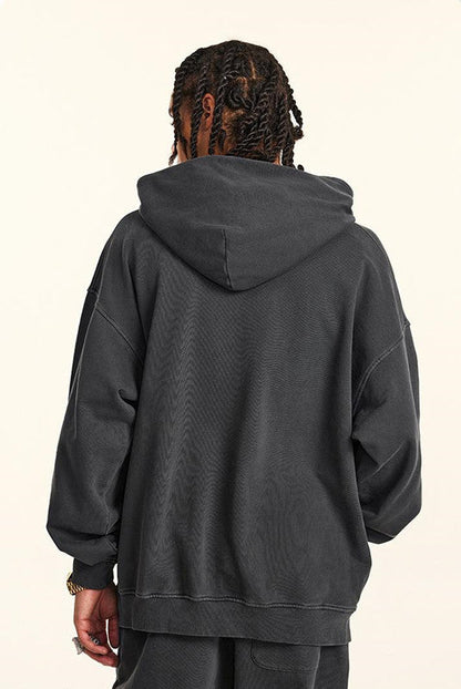 100% Cotton 380GSM Washed  Hoodie