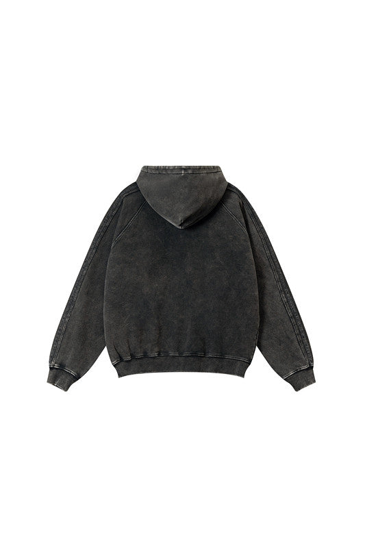 410GSM Stripe Side Pigment Dyed Hoodie